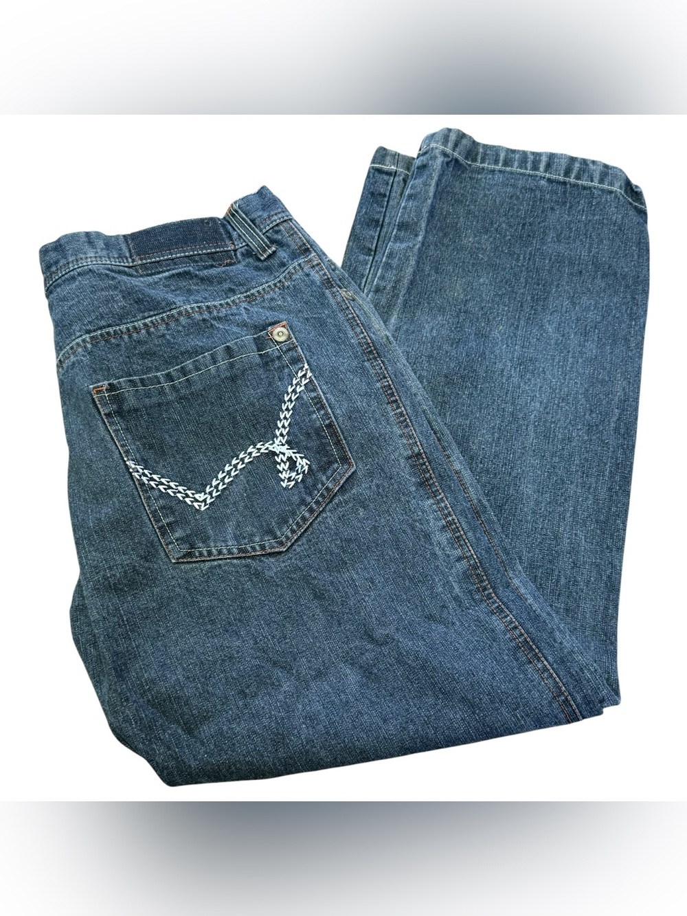 5ive Jungle Co Men’s Blue Baggy Denim Jeans Size 38 Y2k Vintage Hiphop Skate